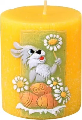 Zdjęcie produktu dla Nohel Garden świeca wielkanocna HOLY WAR rzeźbiona d6x7cm