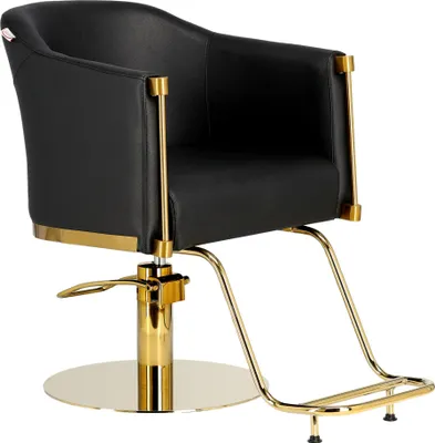Image de Chaise de coiffeur hydraulique rotative pour salon de coiffure Repose-pieds chromé chaise de coiffeur