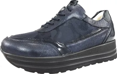 Produktbild von Waldläufer Lana Damen Schnürer in Blau, Größe 6.5