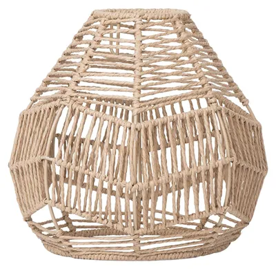 Rattan Lampenschirm Hängend, geflochten, für Pendelleuchte, 16 cm, B