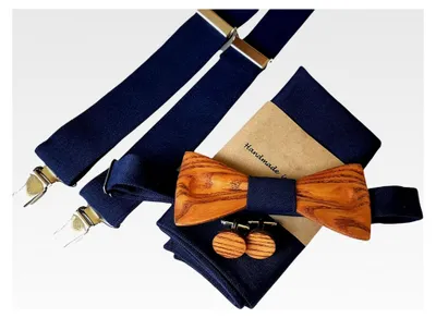 Produktbild von Hölzerne Fliege und Zubehör für Hochzeiten