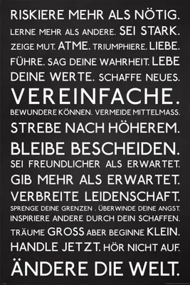 Produktbild von Riskiere mehr - Motivational Kunstdruck - Poster Druck - Größe cm