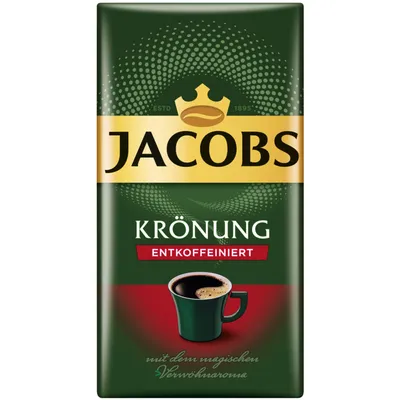 Produktbild von Jacobs Filterkaffee Krönung entkoffeiniert | gemahlen | 500g