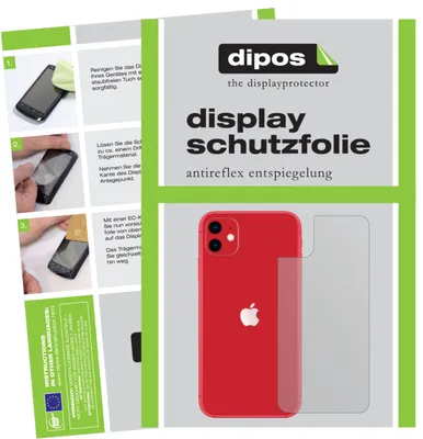 Produktbild von 1x Schutzfolie für Apple iPhone 11 Rückseite matt Displayschutzfolie Folie Display Schutz dipos