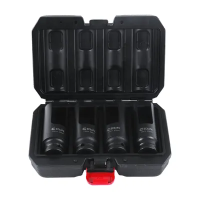 Produktbild von Diesel Einspritzdüsen Steckschlüssel Set 4tlg 25 27 29 30 mm 1/2 Zoll CR-V Injektor Werkzeug Satz für Common Rail Motor Reparatur Auto Werkstatt