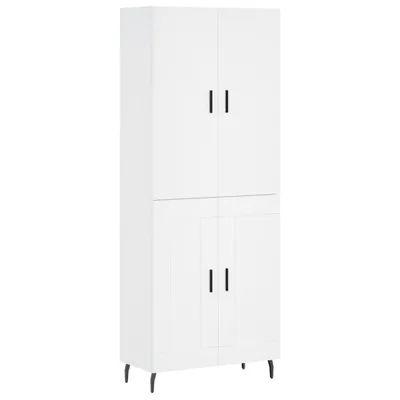 Obrázok produktu pre Vysoká skrinka biela 69,5x34x180 cm spracované drevo