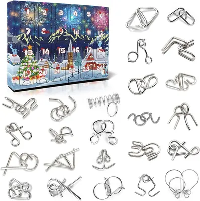 Zdjęcie produktu dla Puzzle Kalendarz adwentowy 2024 Gry logiczne Kalendarz świąteczny dla dzieci
