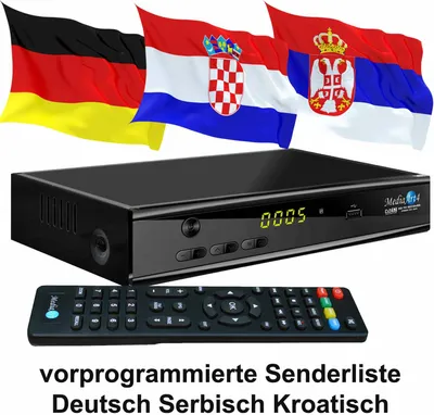 Produktbild von Ex-Yugo Sat-Receiver Mediaart-4 vorprogrammiert HDTV USB Astra + Eutelsat bereit