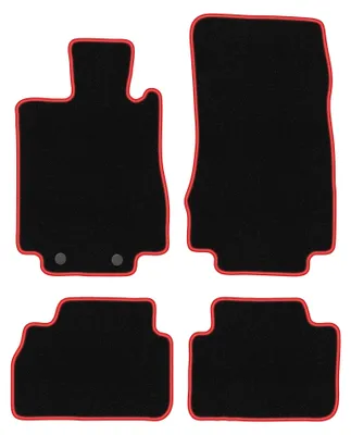 Immagine prodotto di Tappetini in moquette per Mercedes S W220 1998-2005 (berlina corta) – set 4 pezzi, nero/rosso, su misura – Wielganizator CARLUX