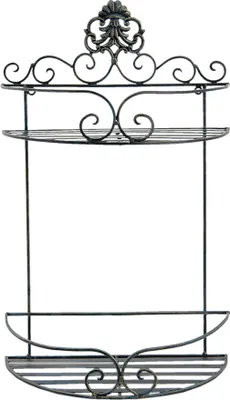 Produktbild von Clayre & Eef Wandregal 33x16x53 cm Schwarz Eisen