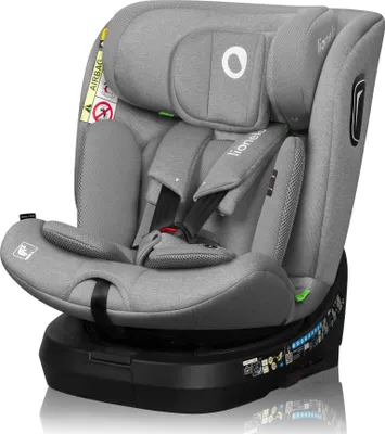 Produktbild von Lionelo Brave i-Size 360° drehbarer Autositz für Kinder , Einbau vorwärts und rückwärtsgerichtet, ISOFIX TopTether, Seitenschutz - Grau