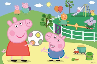Produktbild von Trefl Puzzle 60 Teile – Peppa Wutz: Spielspaß mit Freunden
