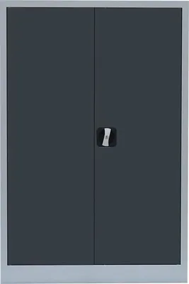 Produktbild von Stahl-Aktenschrank Aktenschrank abschließbar Büroschrank Stahlschrank Lichtgrau/ Anthrazit 120x92,5x42,2cm 530328