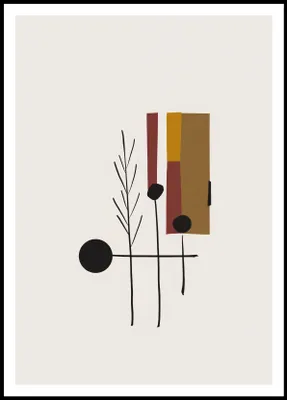 Produktbild von Poster 68x98cm Schwarz Linienstäbe