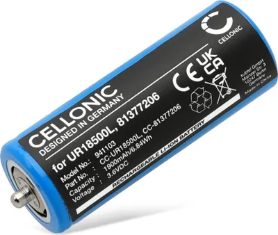 Immagine prodotto di CELLONIC 1x Batteria per Rasoi & Tagliacapelli Compatibile con Braun Series 7 7790cc, Series 7 790CC, Series 9 9325s, UR18500Y – (1900mAh , 3.6V)