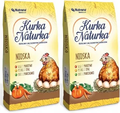 Obrázok produktu pre KURKA NATURKA KRMIVO PRE NOSNICE DRVENÉ S BYLINKAMI A ŽIHĽAVOU 10 KG x 2 ks
