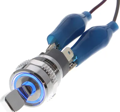 Produktbild von Rockerswitch Kippschalter LED beleuchtet diverse Farben Farbe: Blau