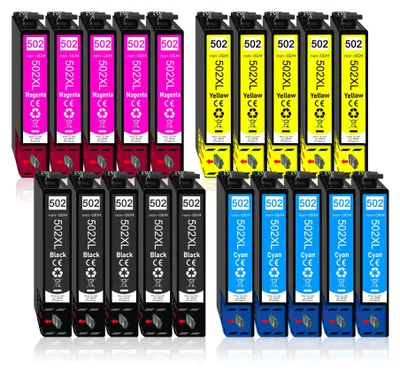 Produktbild von 20er Pack Druckerpatronen 502 502XL kompatibel mit Epson WF-2880
