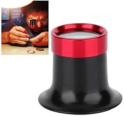 Imagen del producto de Aleación de aluminio Lupe, aumento de 10x, 20 g, ideal para relojeros y fabricantes de joyería