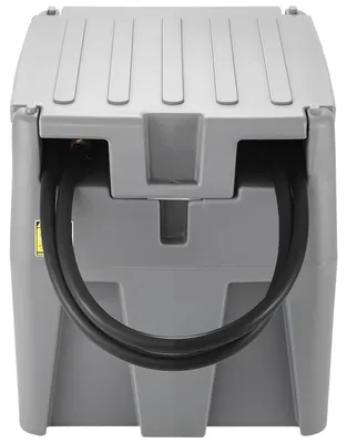Obrázek produktu pro SucceBuy Přenosná nádrž na naftu, objem 220 l a průtok 48 l/min, palivová nádrž s 12V čerpadlem a 4m hadicí, PE nádrž pro přepravu nafty, šedá