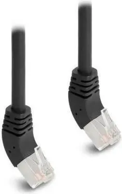 Image de DELOCK RJ45 Netzwerkkabel Cat.6A S/FTP Slim 45 0,5m schwarz