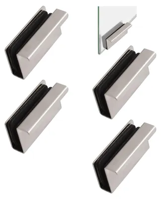 Productafbeelding van 4 stuks glazen deurklemmen voor kast, vingergreep voor kast, verborgen handgreep