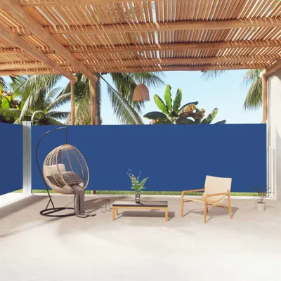 Produktbild von Maison Exclusive - Seitenmarkise Ausziehbar Blau 180x1000 cm