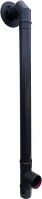 Obrázek produktu pro Žemini, SET pro odkouření (roura 0,25 m, 0,5 m, 1 m, koleno, růžice, T-kus, kondenzační nádoba), 80 mm, smaltovaný, černý (pro peletová kamna)
