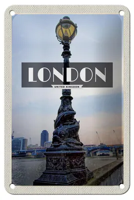 Produktbild von Blechschild Reise 12x18cm London United Kingdom Retro Poster Schild