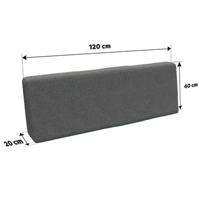 Image de POKAR Coussin pour palette Coussins de palette avec housse amovible Canapé de palette, Taille:Lot de 6, Couleur:Gris