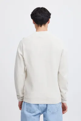 Image de Casual Friday CFKarl : pull à col rond en maille gaufrée pour homme, 100 % coton, coupe classique