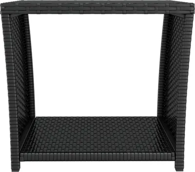 Produktbild von " "Esstisch/Outdoor Tisch - Beistelltisch - moderne Design - Balkontisch - mit Glasplatte Schwarz Poly Rattan & Hartglas NeuMöbel 6301892
