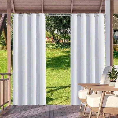 Productafbeelding van Waterdichte buitenzonwering - ondoorzichtig - 1 stuk - wit - 120 x 166 cm