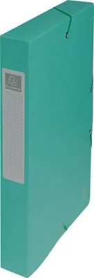 Produktbild von Exacompta 8x Archivbox Karton, 600g, Rücken 40mm + Etikett, A4, Grün, 50403E