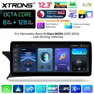 Produktbild von Xtrons QBMH2445M12C45L Android Autoradio Mercedes-Benz C-Klasse W204 NTG