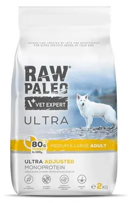 Zdjęcie produktu dla Raw Paleo Ultra Turkey Medium & Large Adult 2kg Monoproteinowa Sucha Karma Z Indykiem Dla Psa