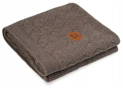Produktbild von Babydecke Merino Wolle braun Infantilo 80x100 cm