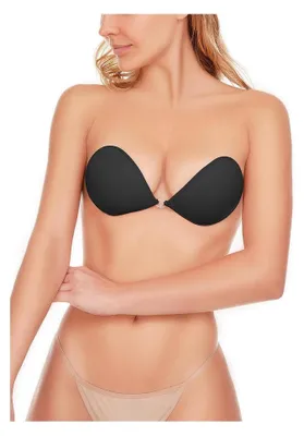 Obrázek produktu pro Fit - Látková Lepicí Silikonová Podprsenka Černý Košíček C