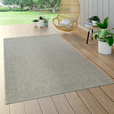 Produktbild von In- & Outdoor Flachgewebe Teppich Sisal Optik Natürlicher Look Einfarbig Grau Grösse 120x170 cm