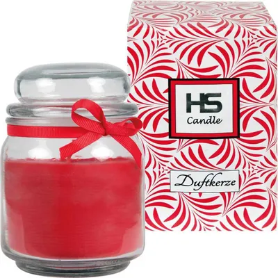 Image de Bougie parfumée dans un verre à bonbons 13cm x Ø 9cm Rose