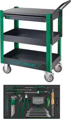 Produktbild von STAHLWILLE Wkz.-Sortiment m.Service-Trolley 612/83 ST Schubl.  83 St.