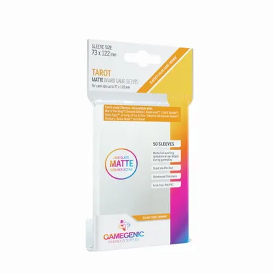Produktbild von Gamegenic Matte Tarot-Sized Sleeves Kartenschutzhüllen 73x122mm (50 Stück)