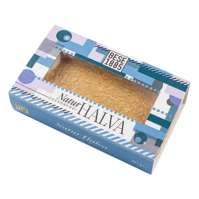 Produktbild von BESE1885 Tahin Halva Natur 227 g – Sesam-Halva mit Dattelsirup gesüßt
