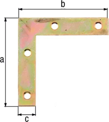 Obrázek produktu pro Alberts 848910 Möbelwinkel, sendzimirverzinkt, 50 x 50 x 10 mm, 50er Set