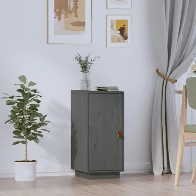 Produktbild von vidaXL Sideboard Grau 34x40x75 cm Massivholz Kiefer