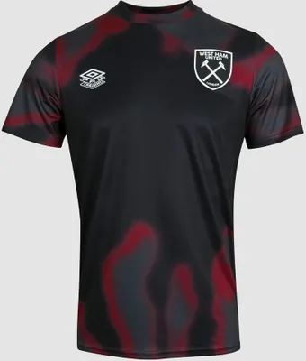 Produktbild von Umbro - Kinder Trikot "24/25", FC West Ham United, Aufwärmen UO2304 (158) (Schwarz/Weinrot/Kohlen-Schwarz)