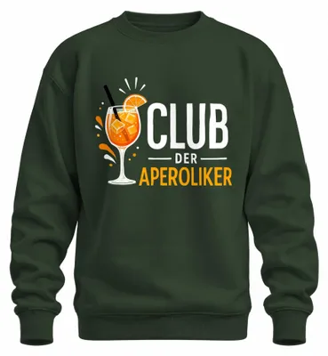 Productafbeelding van Club der Aperoliker - Spritz Cocktail - Zomerfeest - Meisjesavond - Sweater/Pullover, flesgroen, 3XL