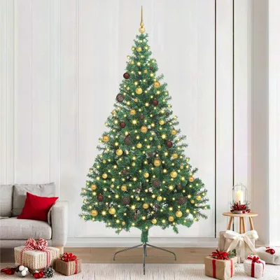 Zdjęcie produktu dla Sztuczna oświetlona choinka zielona 240 cm PVC