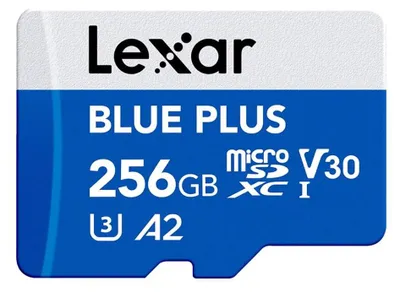 Produktbild von Lexar Blue Plus, 256 GB, MicroSDXC, UHS-I, 170 MB/s, Class 3 (U3), V30