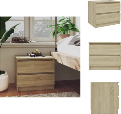Obrázek produktu pro vidaXL Noční stolek Sonoma dub 50x39x43,5 cm materiál na bázi dřeva - Noční stolky